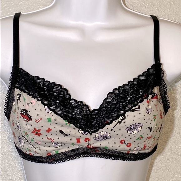 Savage X Fenty Black and Gray Lace Bra with Adjustable Straps - Picture 1 of 7